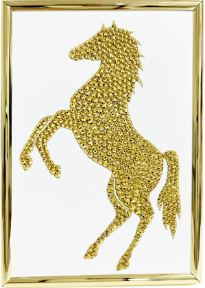 フォトフレーム：Horse Gold